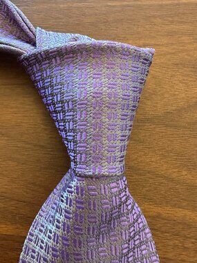 Charvet Purple Green Woven Silk Tie